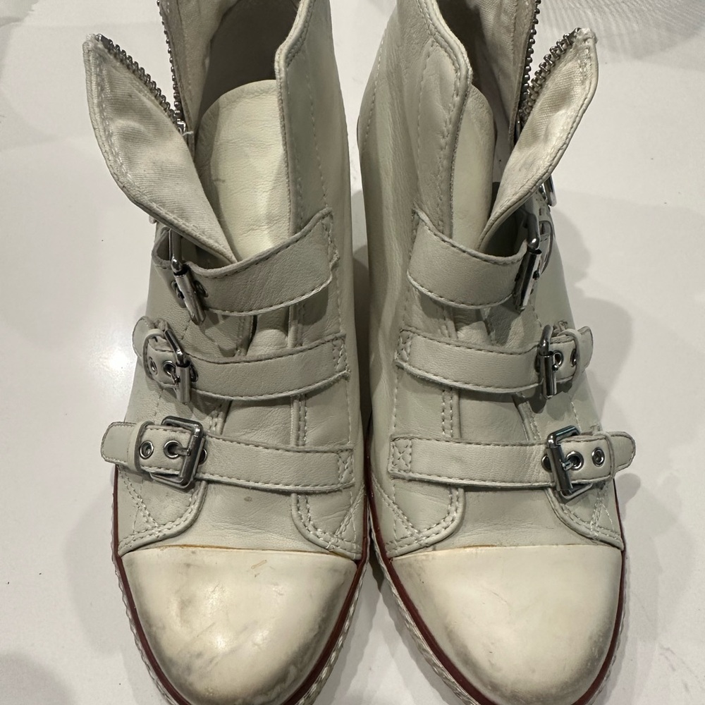 Ash Women's White High-Top Wedge Sneakers